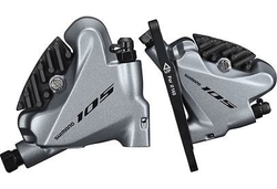 Silniční brzdový třmen Shimano 105 BR-R7070, Flat mount stříbrný